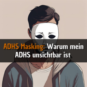 Person mit einer weißen Maske vor dem Gesicht, ihre Augen wirken müde und nachdenklich. Symbolische Darstellung für das Verstecken von ADHS-Symptomen.